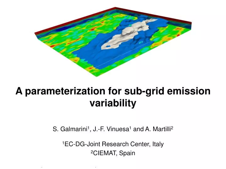 a parameterization for sub grid emission variability