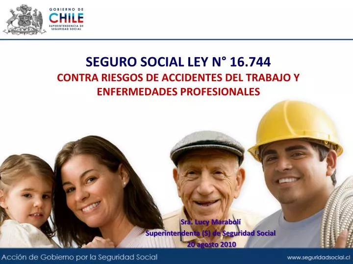 seguro social ley n 16 744 contra riesgos de accidentes del trabajo y enfermedades profesionales