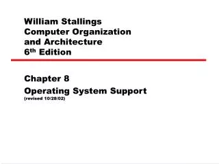 William Stallings Computer Organization and Architecture 6 th Edition