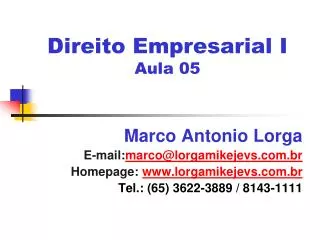 direito empresarial i aula 05