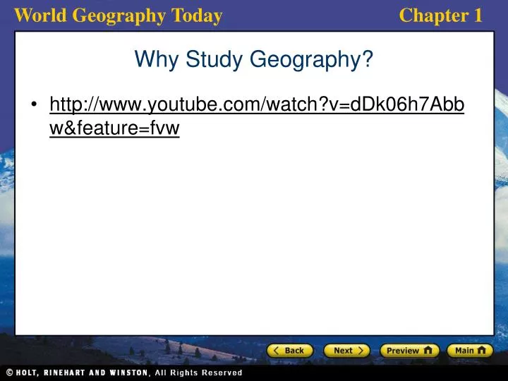 why study geography