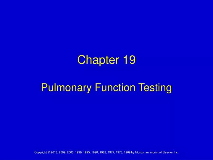 chapter 19 pulmonary function testing