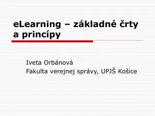 elearning z kladn rty a princ py