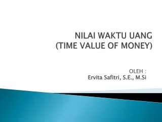nilai waktu uang time value of money