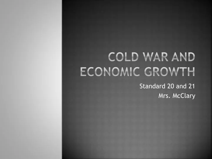 cold war and economic growth