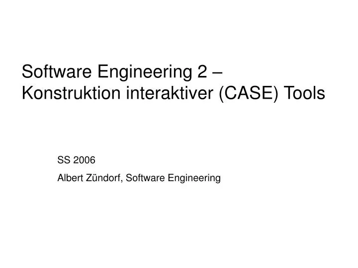 ss 2006 albert z ndorf software engineering
