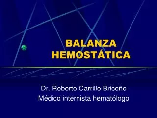 balanza hemost tica