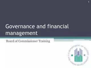 Governance and financial management