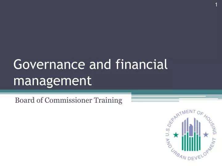governance and financial management
