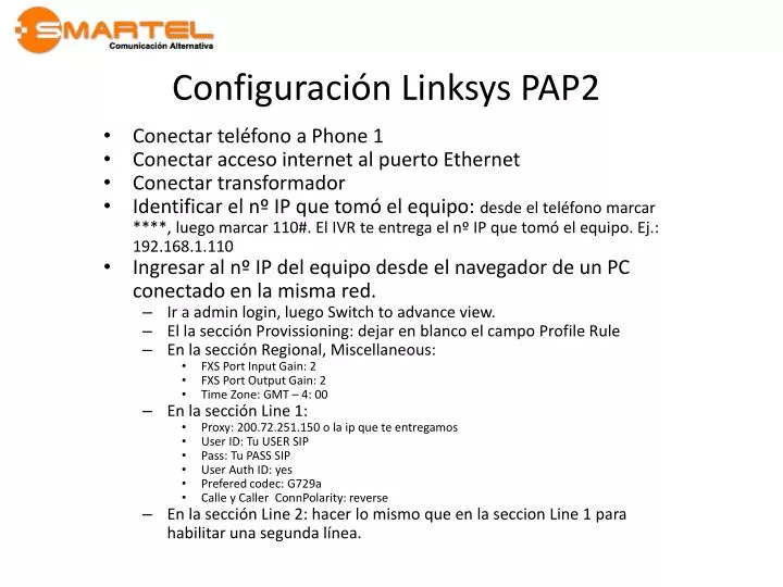 configuraci n linksys pap2
