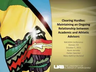 Clearing Hurdles: Maintaining an Ongoing Relationship between Academic and Athletic Advisors