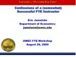 Successful Strategies for First-Year Experience Instructors at UW-Eau Claire - slide 1