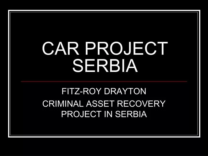 car project serbia