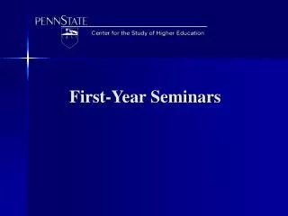 First-Year Seminars
