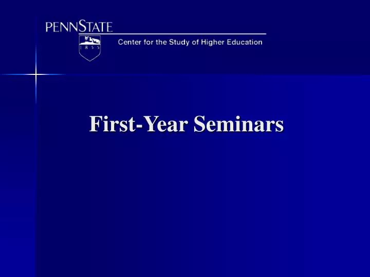 first year seminars