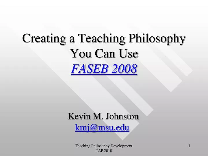 creating a teaching philosophy you can use faseb 2008