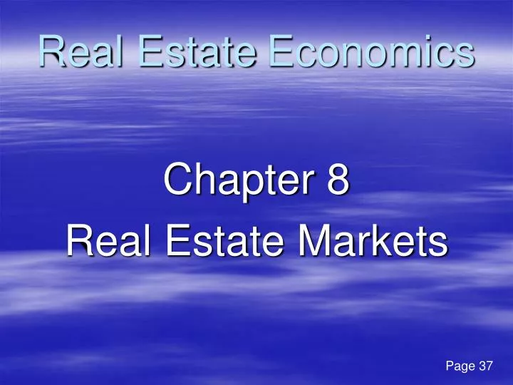 real estate economics
