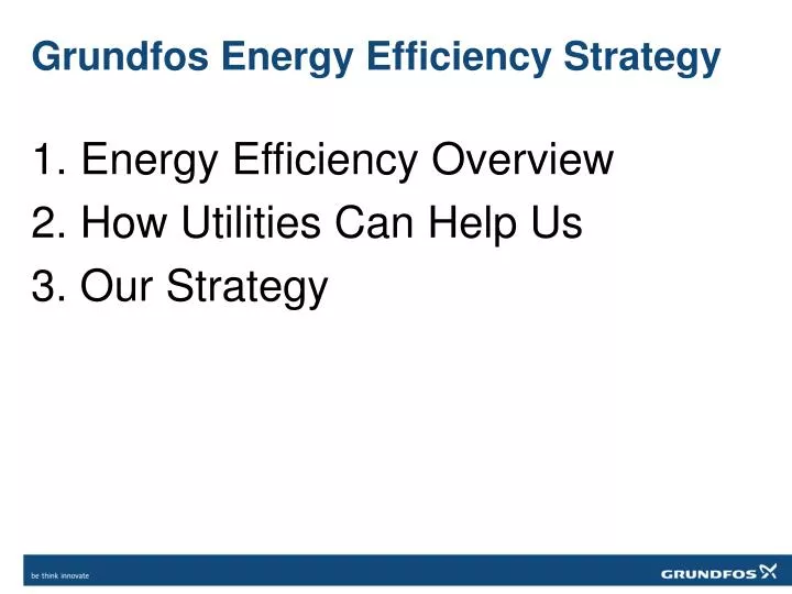 grundfos energy efficiency strategy