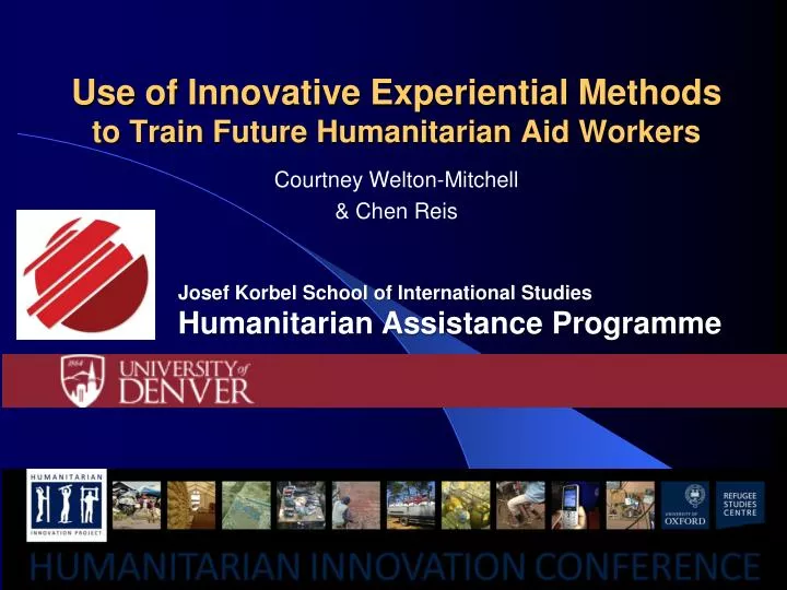 use of innovative experiential methods to train future humanitarian aid workers