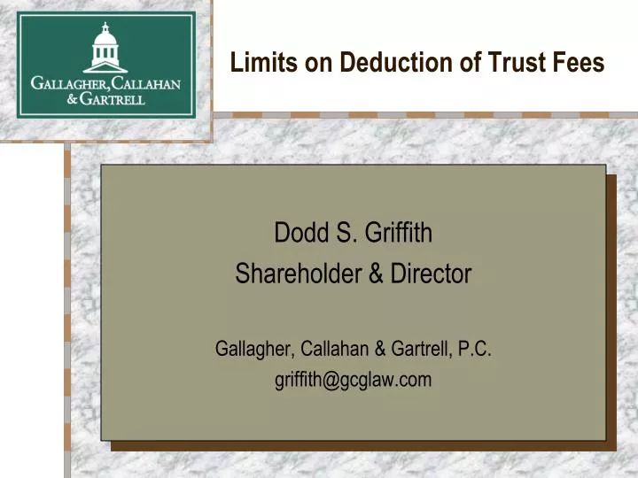 limits on deduction of trust fees