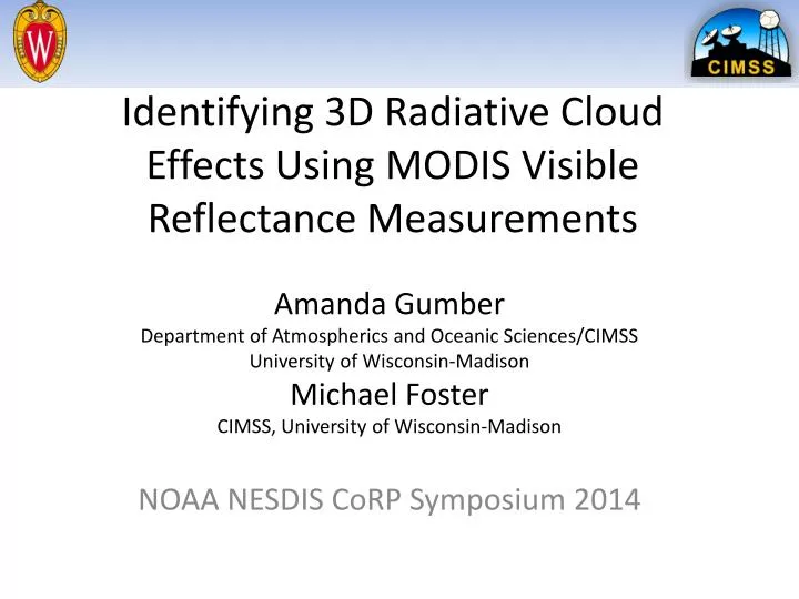 identifying 3d radiative cloud effects using modis visible reflectance measurements