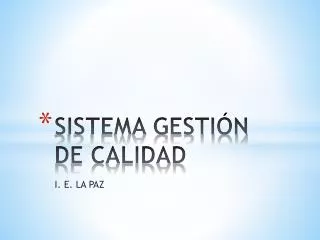 sistema gesti n de calidad
