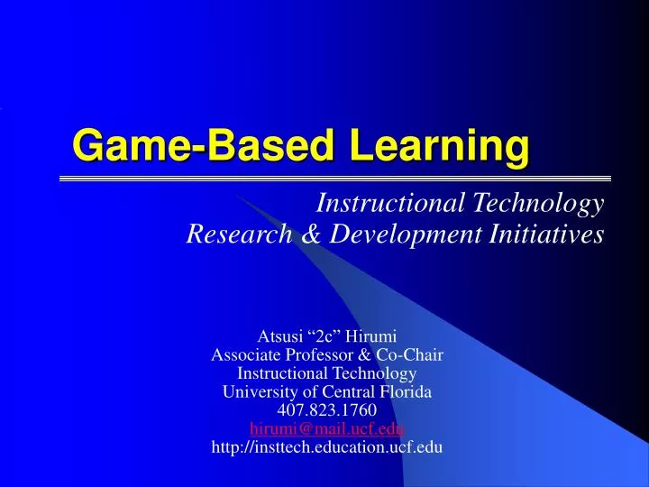game based learning
