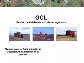 gcl gesti n de calidad de las labores agr colas