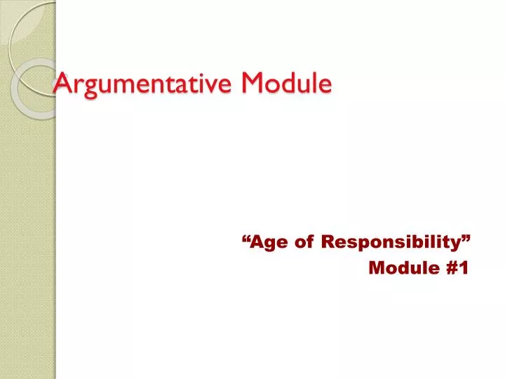 argumentative module
