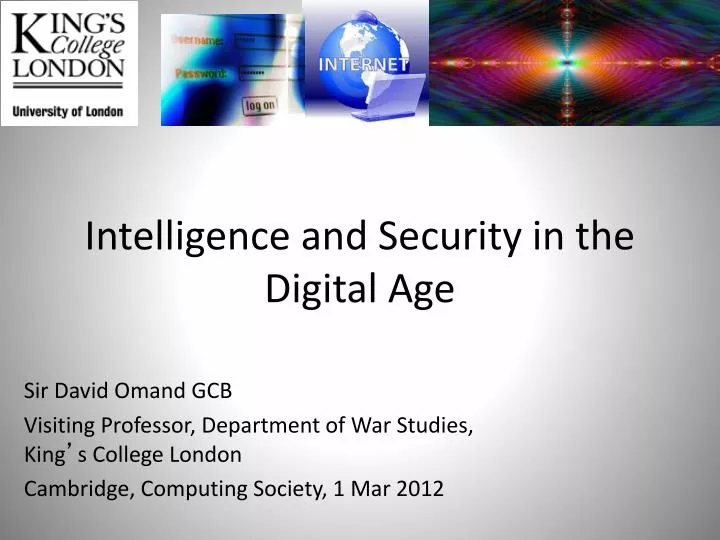 intelligence and security in the digital age