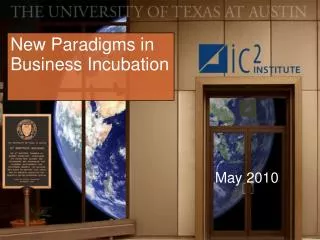 New Paradigms in Business Incubation
