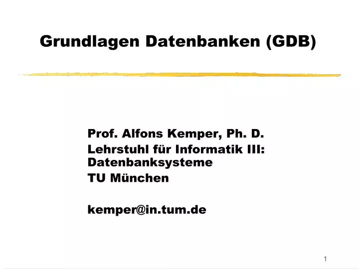 grundlagen datenbanken gdb