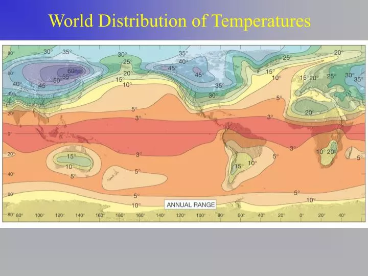 world distribution of temperatures
