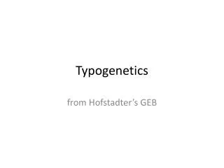 Typogenetics