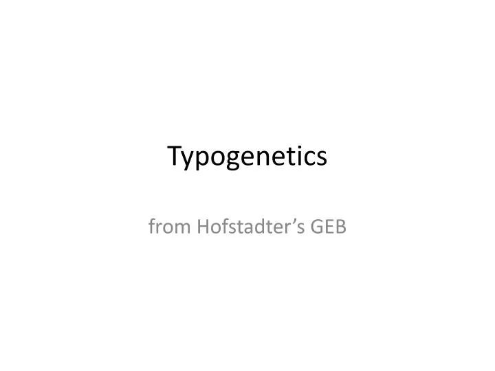 typogenetics