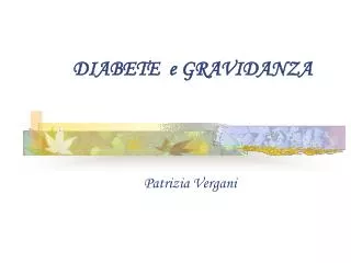 diabete e gravidanza