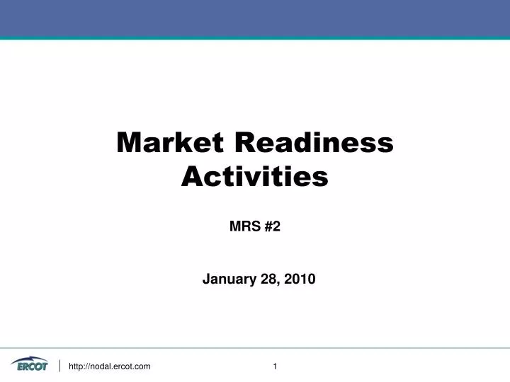 market readiness activities