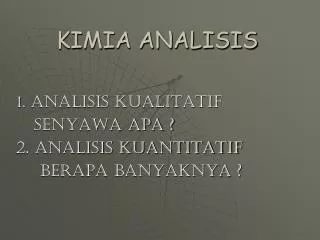 kimia analisis
