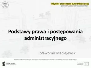 podstawy prawa i post powania administracyjnego
