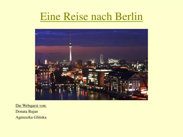 eine reise nach berlin