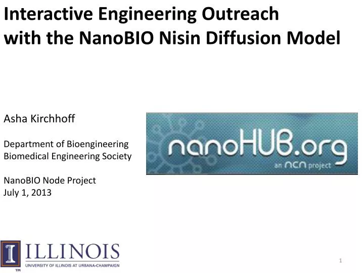 interactive engineering outreach with the nanobio nisin diffusion model