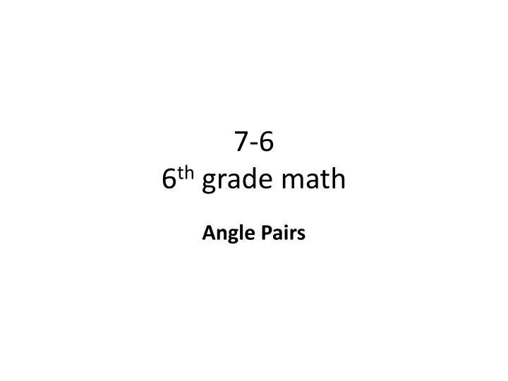 7 6 6 th grade math