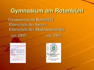 gymnasium am rotenb hl