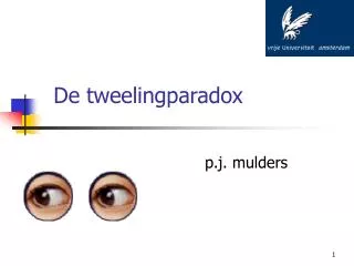 de tweelingparadox