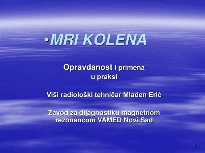 mri kolena