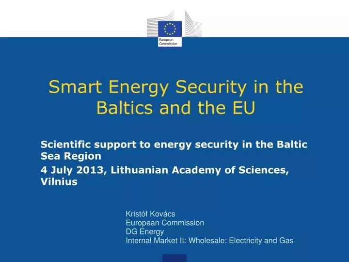 smart energy security in the baltics and the eu