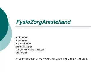 fysiozorgamstelland