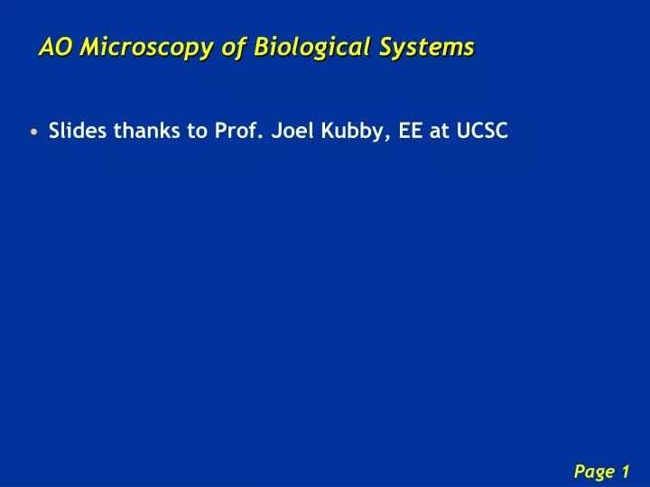 ao microscopy of biological systems