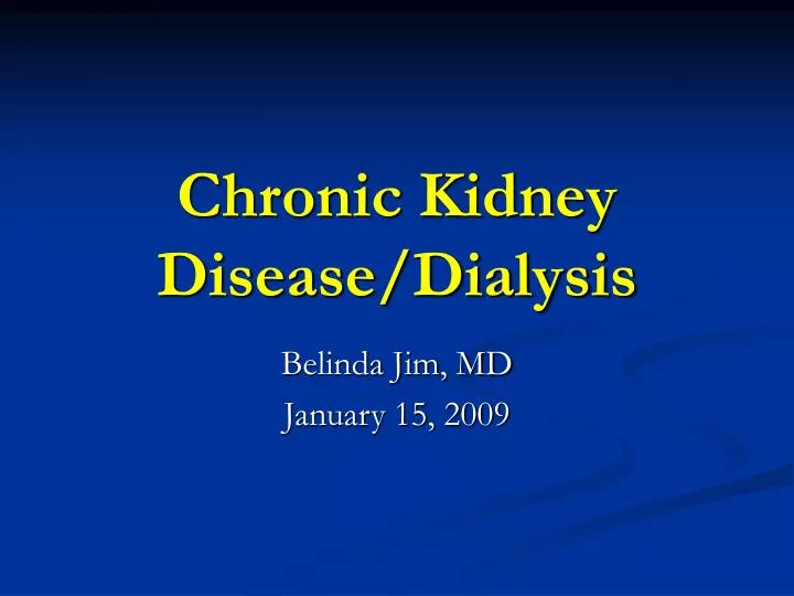 chronic kidney disease dialysis