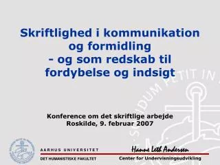 hanne leth andersen center for undervisningsudvikling